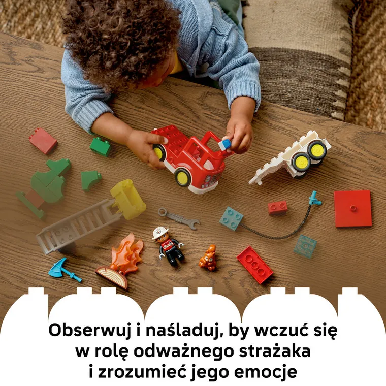 LEGO DUPLO, Wóz strażacki z wężem i strażakiem, 10473