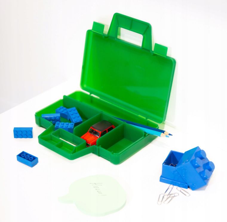 LEGO, mały pojemnik do sortowania klocków, zielony