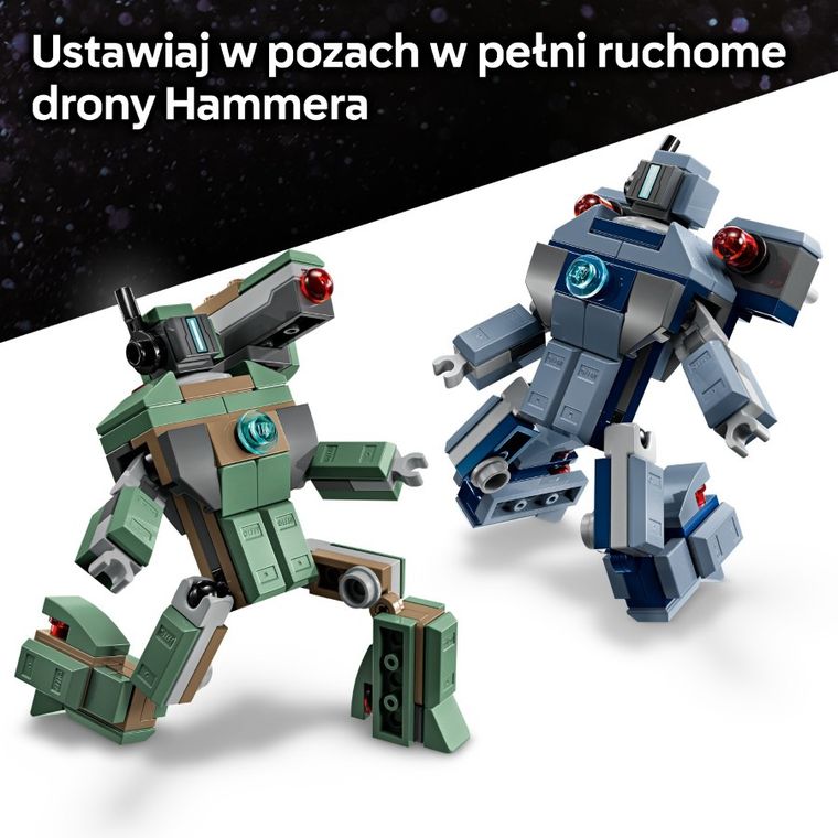 LEGO Marvel, Iron Man i War Machine kontra drony Hammera, 76320