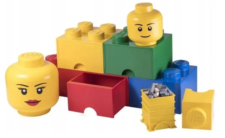 LEGO, mini głowa, chłopiec, pojemnik do przechowywania, rozmiar XS, 0,36l