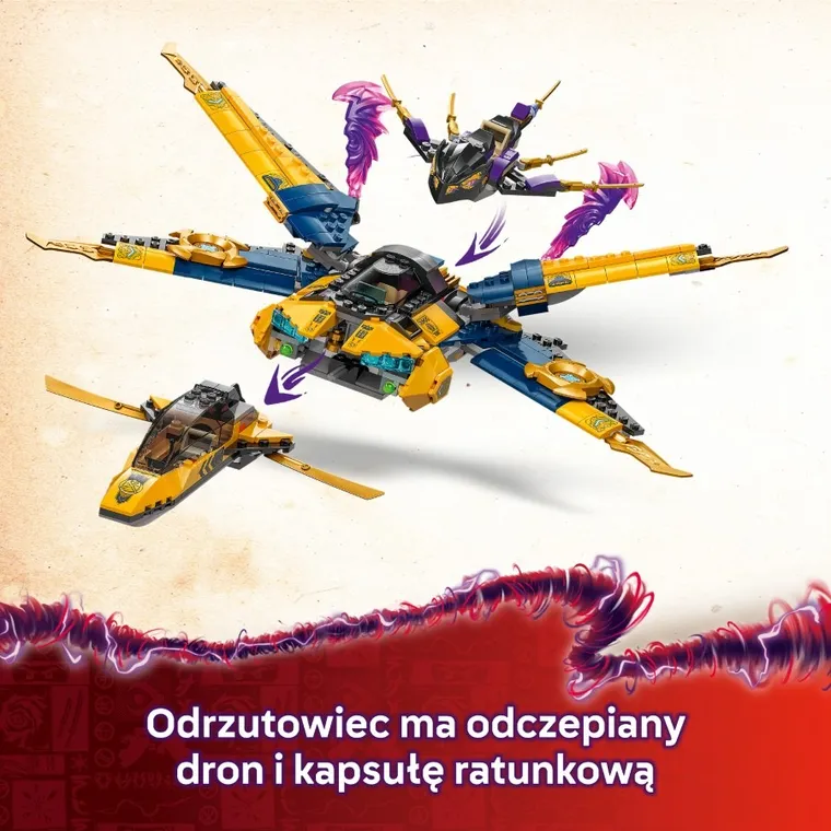 LEGO NINJAGO, Ras i burzowy superodrzutowiec Arina, 71833