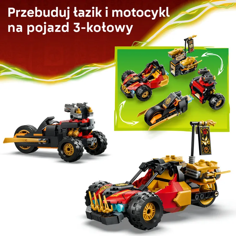 LEGO NINJAGO, Wielofunkcyjne pojazdy Kaia i Cole’a, 71864