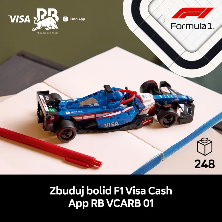 LEGO Speed Champions, Bolid F1 Visa Cash App RB VCARB 01, 77246