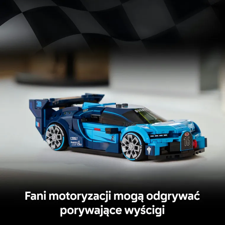 LEGO Speed Champions, Hipersamochód sportowy Bugatti Vision GT, 77253