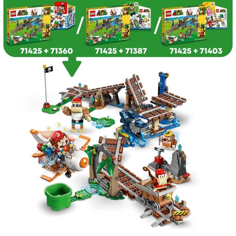 LEGO Super Mario, Przejażdżka wagonikiem Diddy Konga - zestaw rozszerzający, 71425