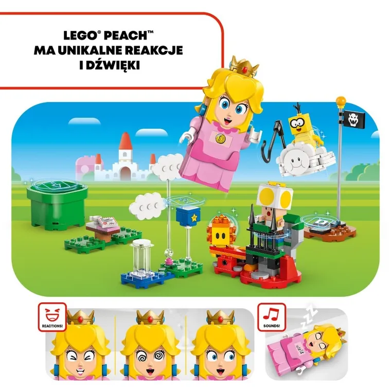 LEGO Super Mario, Przygody z interaktywną figurką LEGO Peach, 71441