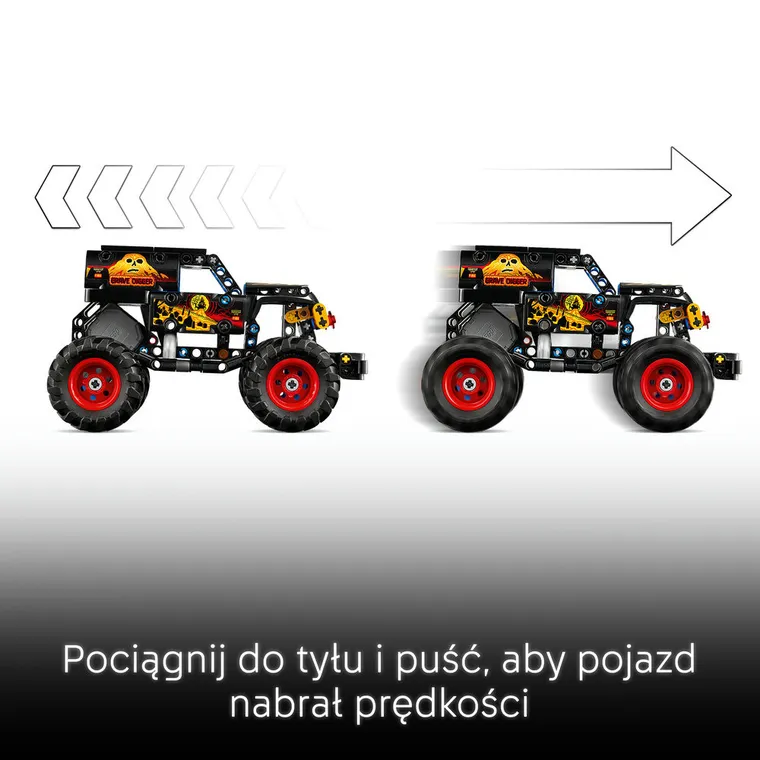 LEGO Technic, Monster Jam Grave Digger Ogień i lód, 42219