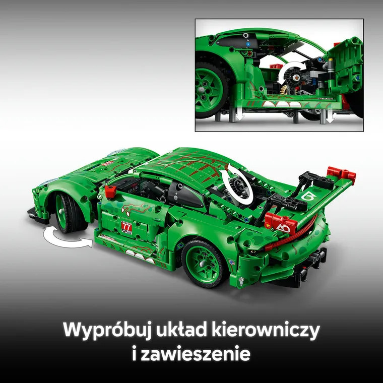 LEGO Technic, Samochód Porsche 911 GT3 R REXY AO Racing, 42224