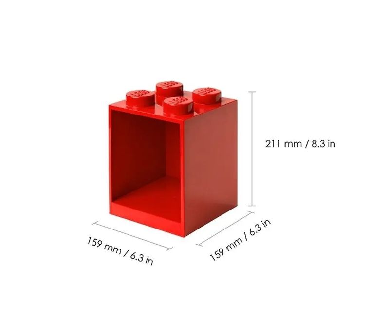 LEGO, zestaw półek, czerwone, 2 szt.