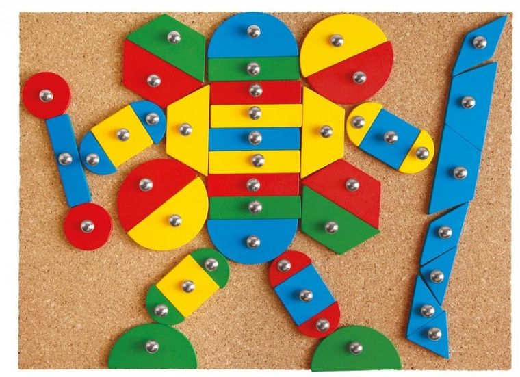 Lena, Przybijanka, zestaw kreatywny, figury geometryczne