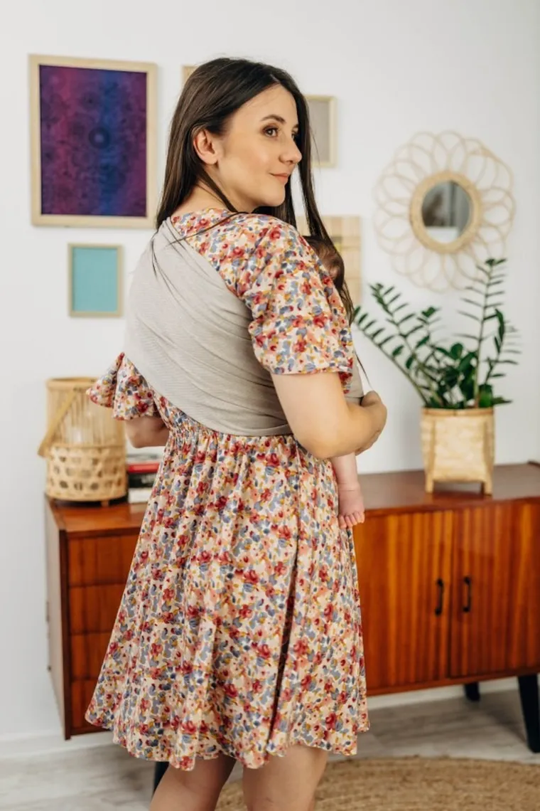 LennyLamb, chusta kółkowa, bawełniana, splot skośno-krzyżowy, Peanut Butter