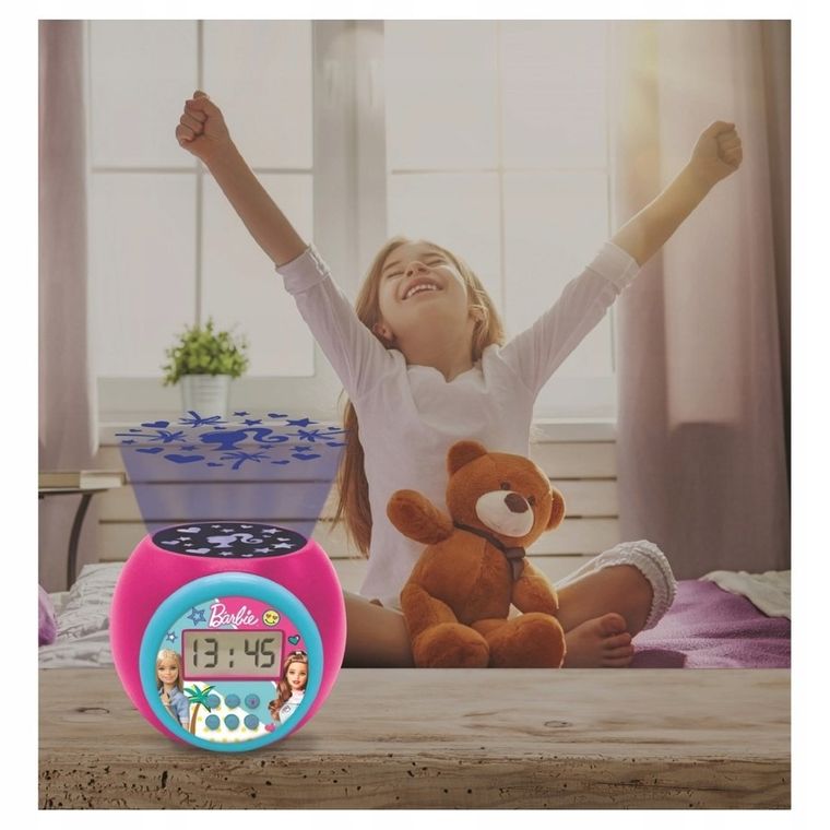 Lexibook, budzik z projektorem, Barbie