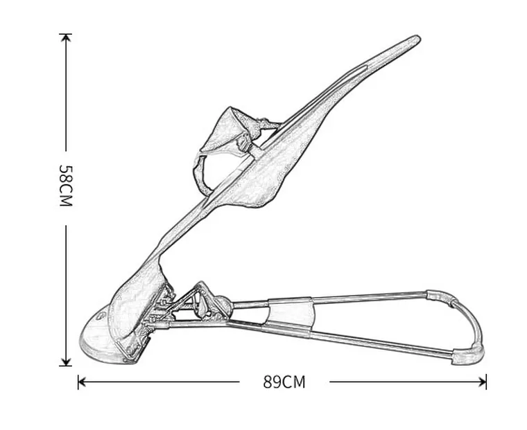 Leżaczek, bujaczek dziecięcy, czarny
