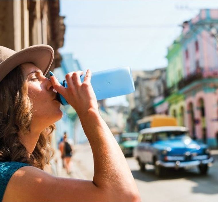 Lifeventure, bidon, 650 ml, różowy