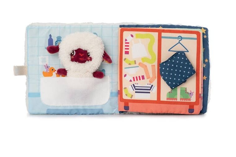 Lilliputiens, Dobranoc, Owieczka Yvon, książeczka aktywizująca z mini-przytulanką, 12m+