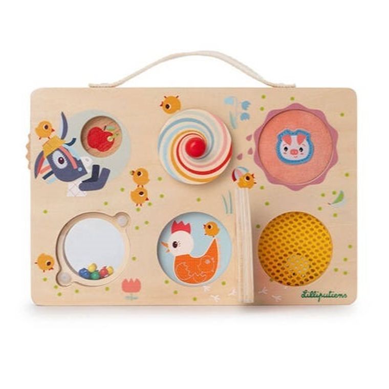 Lilliputiens, Farma, drewniana tablica manipulacyjna, 12m+