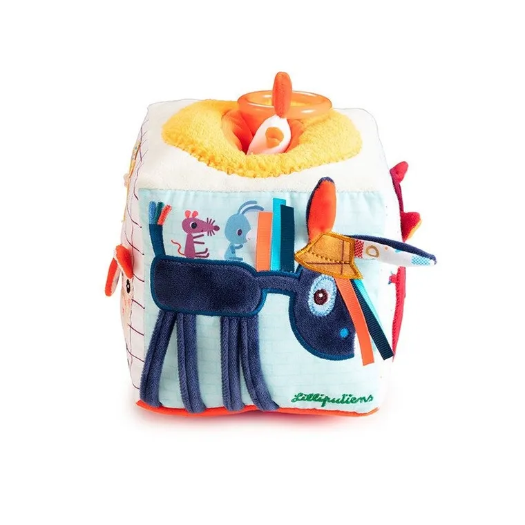 Lilliputiens, Farma, dźwiękowa kostka aktywizująca, wielofunkcyjna, 9m+