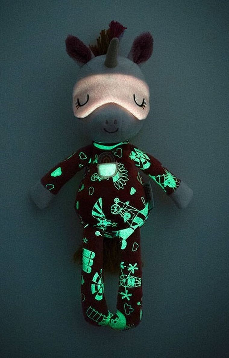 Lilliputiens, Jednorożec Lena, maskotka z elementami fluorescencyjnymi, 6m+