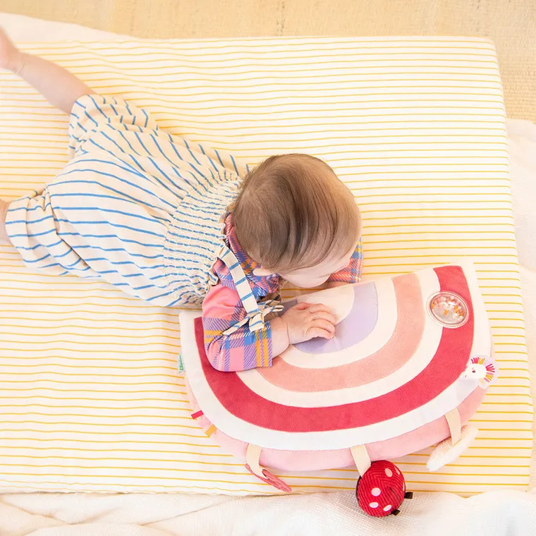 Lilliputiens, Jednorożec Lena, poduszka aktywizująca, zabawka sensoryczna, 3m+