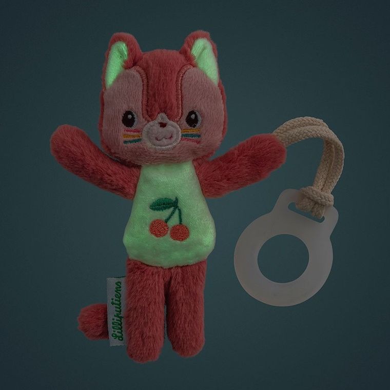 Lilliputiens, Kotka Jeanne, Nocny mini przyjaciel, zawieszka do smoczka świecąca w ciemności, 0m+