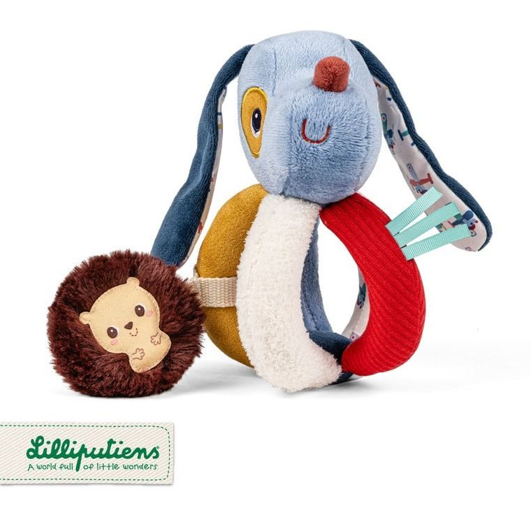 Lilliputiens, Piesek Jules, grzechotka z uchwytami, 6m+