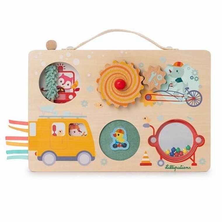 Lilliputiens, Pojazdy, drewniana tablica manipulacyjna, 12m+