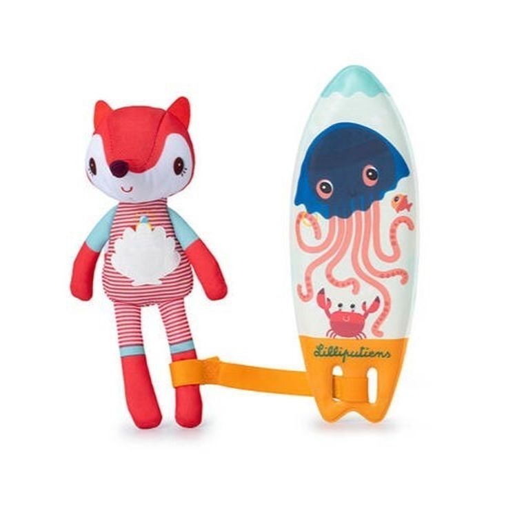 Lilliputiens, Surfer Lisiczka Alice, magiczna przytulanka do kąpieli, 12m+
