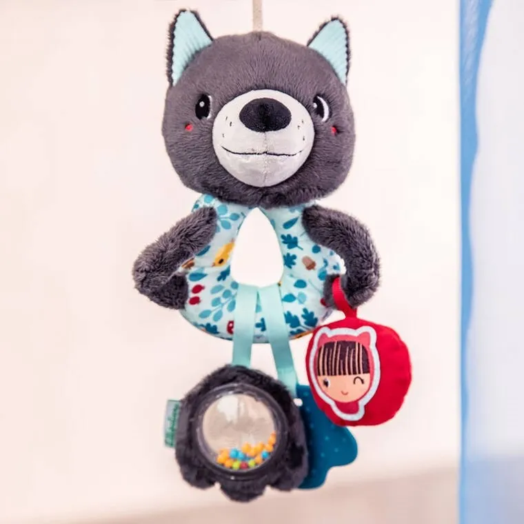 Lilliputiens, Wilk Louis, grzechotka wielofunkcyjna, 3m+