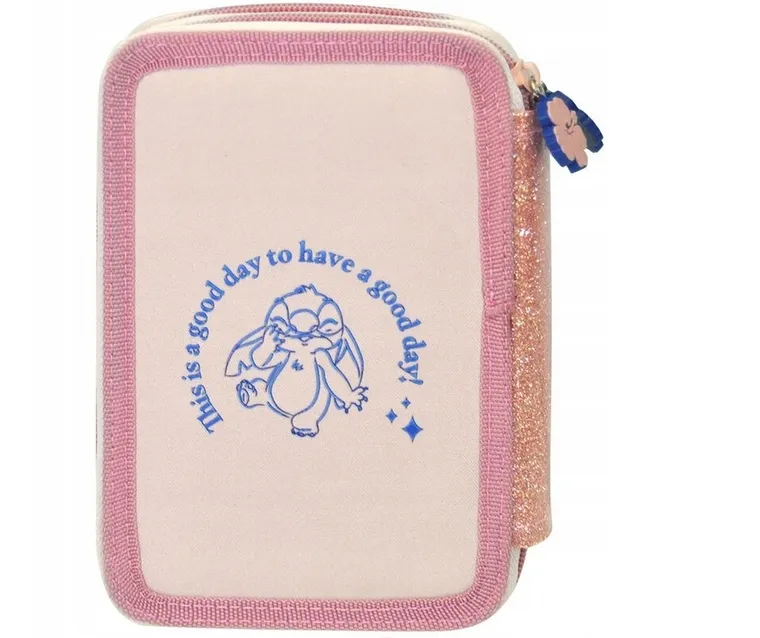 Lilo i Stitch, piórnik rozkładany, podwójny, z wyposażeniem