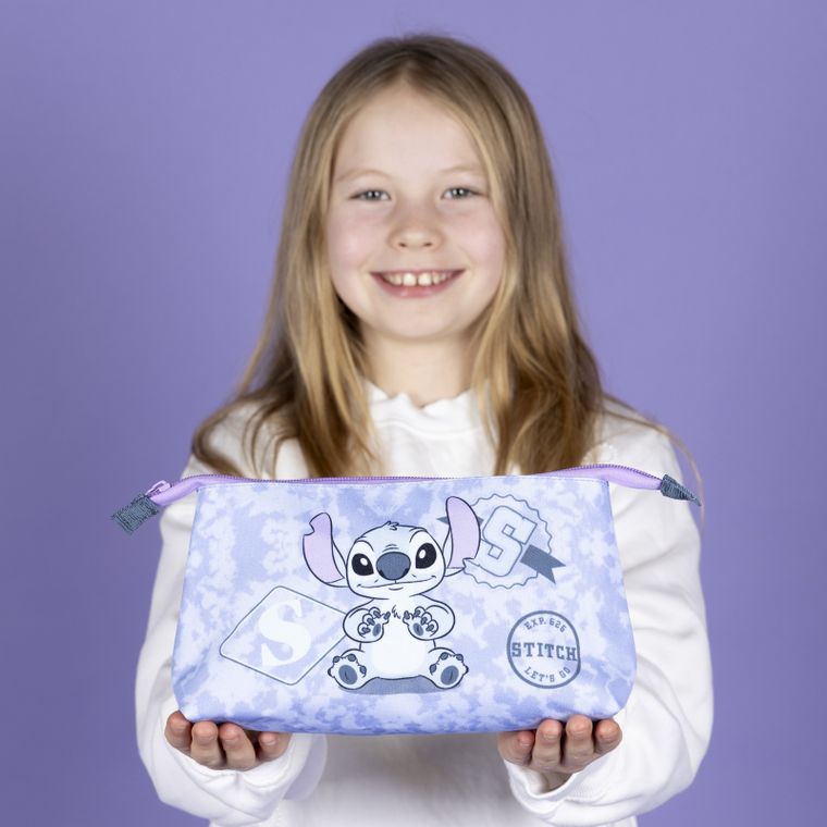 Lilo i Stitch, piórnik saszetka, niebieski