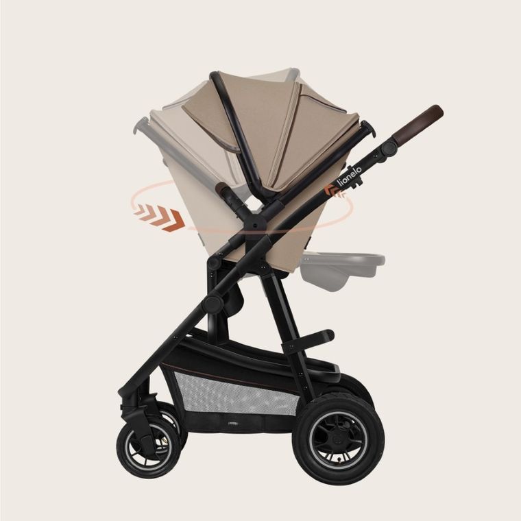 Lionelo, Amber Plus, wózek wielofunkcyjny, 2w1, beige sand