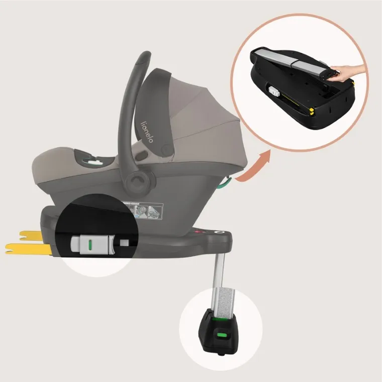 Lionelo, Astrid, i-Size, fotelik samochodowy z bazą, Beige Taupe