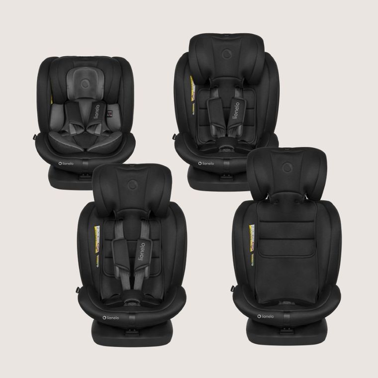Lionelo, Bastiaan, I-size, fotelik samochodowy, 40-150 cm, Black Grey