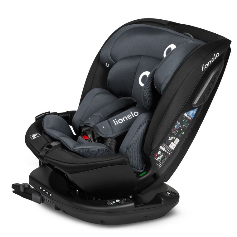 Lionelo, Bastiaan, RWF, I-size, fotelik samochodowy, Grey Stone, 0-36 kg, 40-150 cm