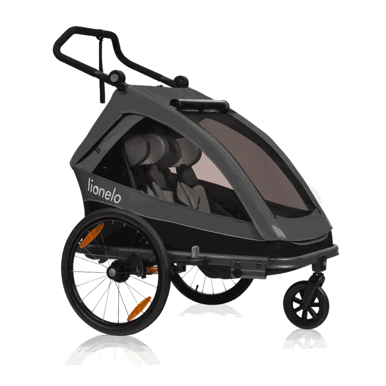 Lionelo, Cama, przyczepka rowerowa, Grey Graphite