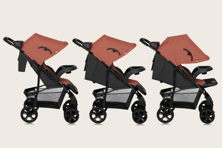 Lionelo, Emma Plus, wózek spacerowy, Coral Pink