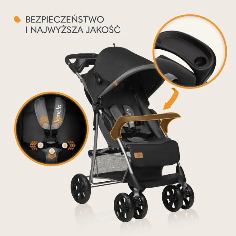 Lionelo, Emma Plus, wózek spacerowy, Stone