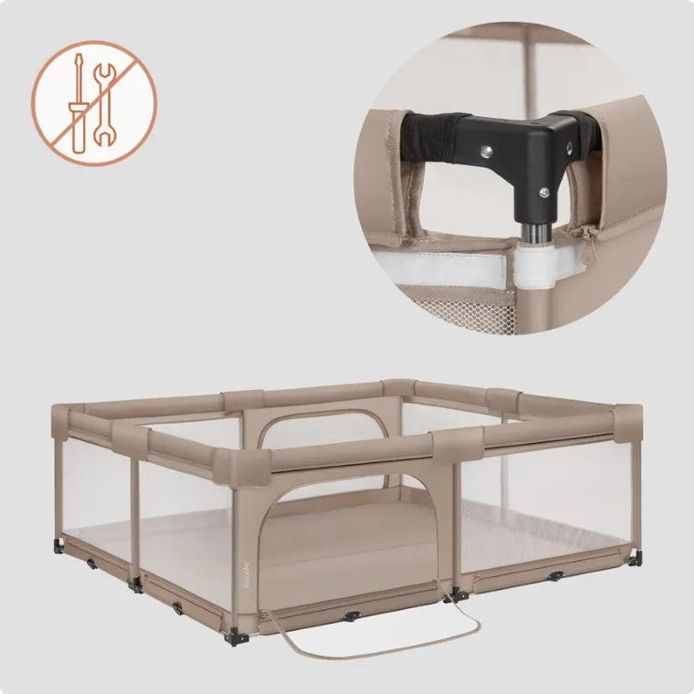 Lionelo, Florence XL Easy Fold, kojec, beige sand