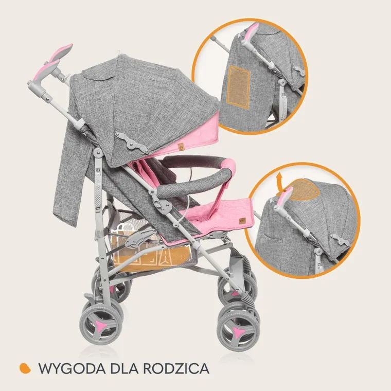 Lionelo, Irma, wózek spacerowy, Pink