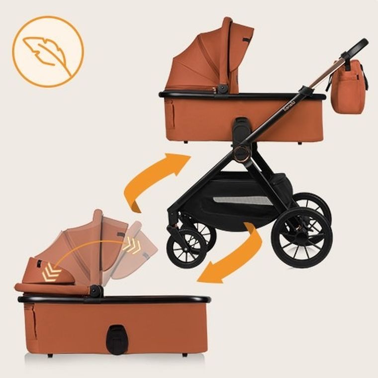 Lionelo, Layla, wózek wielofunkcyjny, 2w1, Brown Rurst