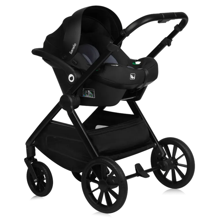 Lionelo, Layla, wózek wielofunkcyjny, 3w1, Black Onyx