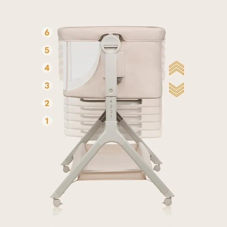 Lionelo, Leonie Plus, łóżeczko dostawne, beige sand