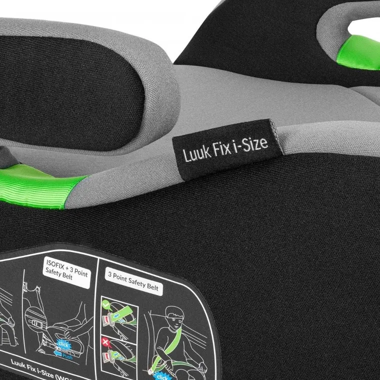 Lionelo, Luuk Fix, I-size, fotelik samochodowy, 125-150 cm, Grey Stone