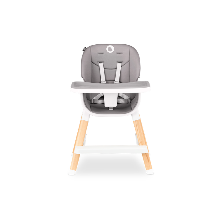 Lionelo, Mona, krzesełko do karmienia, 4w1, drewniane, szare