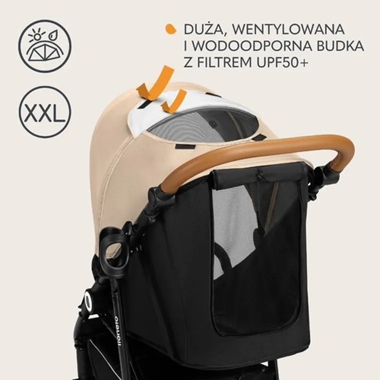 Lionelo, Natt, wózek spacerowy, Beige Sand