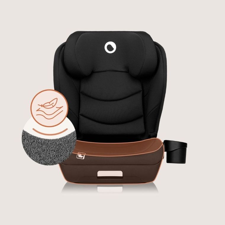 Lionelo, Neal, fotelik samochodowy, i-Size, Black Carbon, 100-150 cm