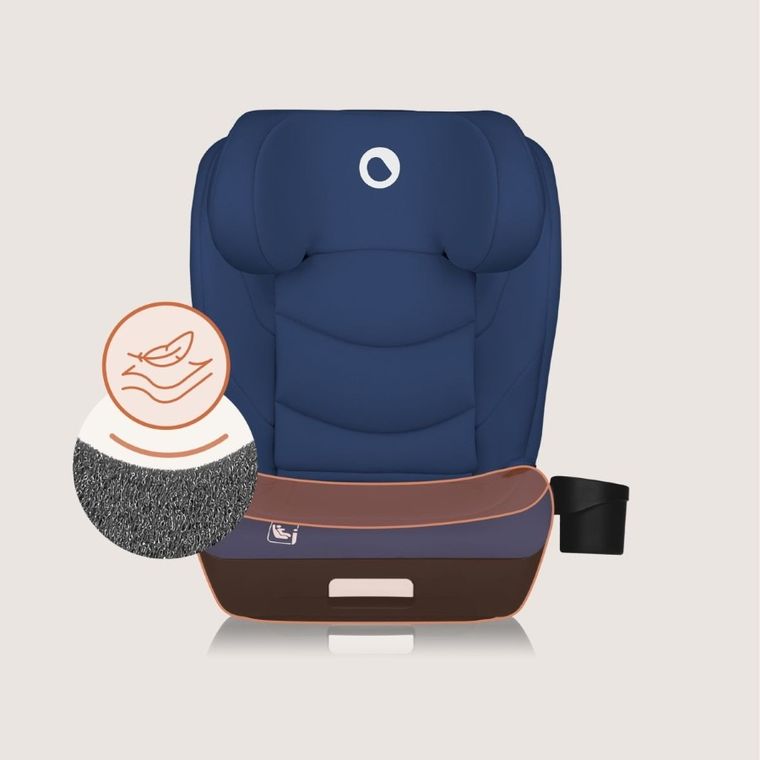 Lionelo, Neal, fotelik samochodowy, i-Size, Blue Navy, 100-150 cm