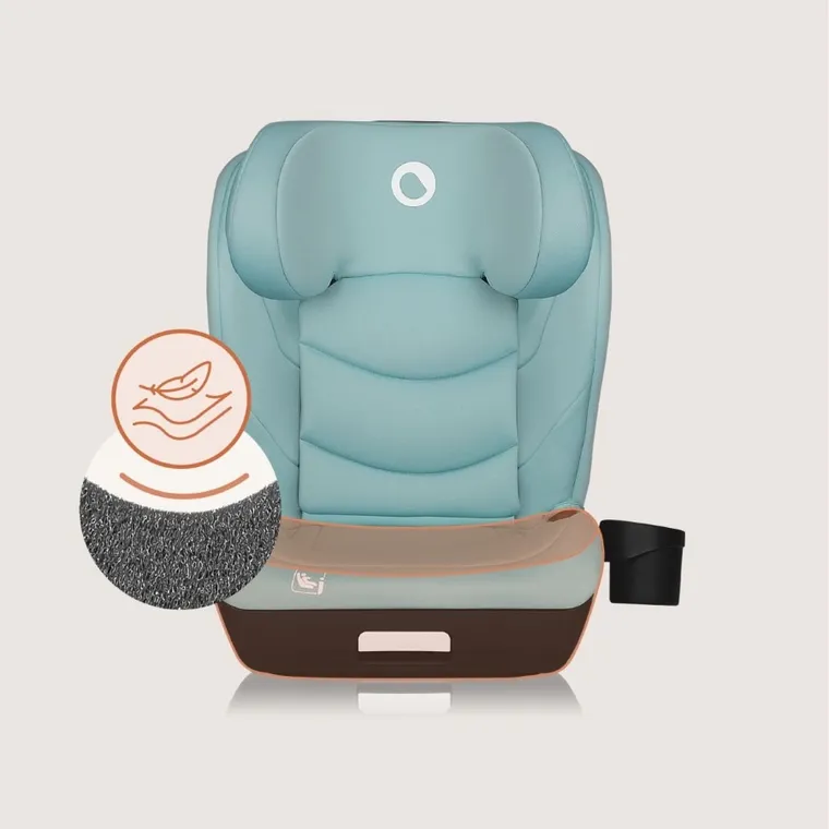 Lionelo, Neal, fotelik samochodowy, i-Size, Green Turquoise, 100-150 cm