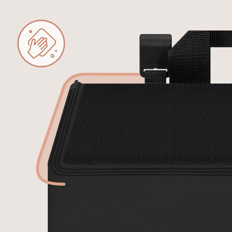 Lionelo, Sidepocket, organizer do łóżeczka, średni, black