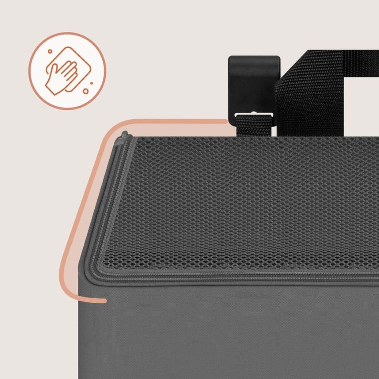 Lionelo, Sidepocket, organizer do łóżeczka, średni, grey